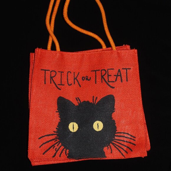 Spooky Halloween Trick Or Treat Bag | Jute Halloween Tote | Kids Halloween Bag - Picture 1 of 6